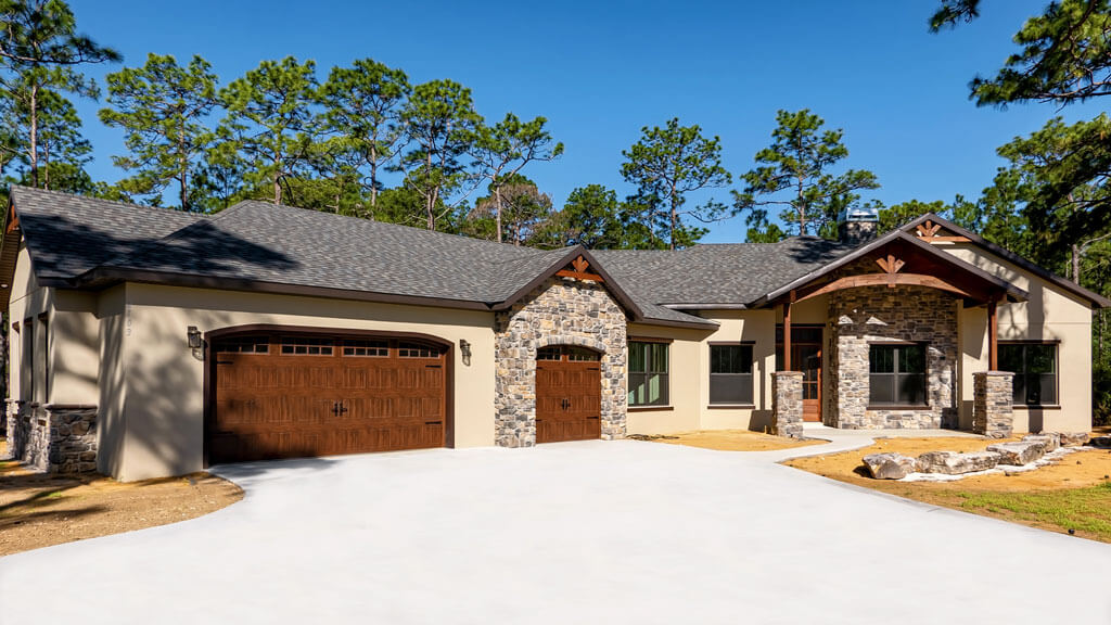 Front view of The Colorado custom home