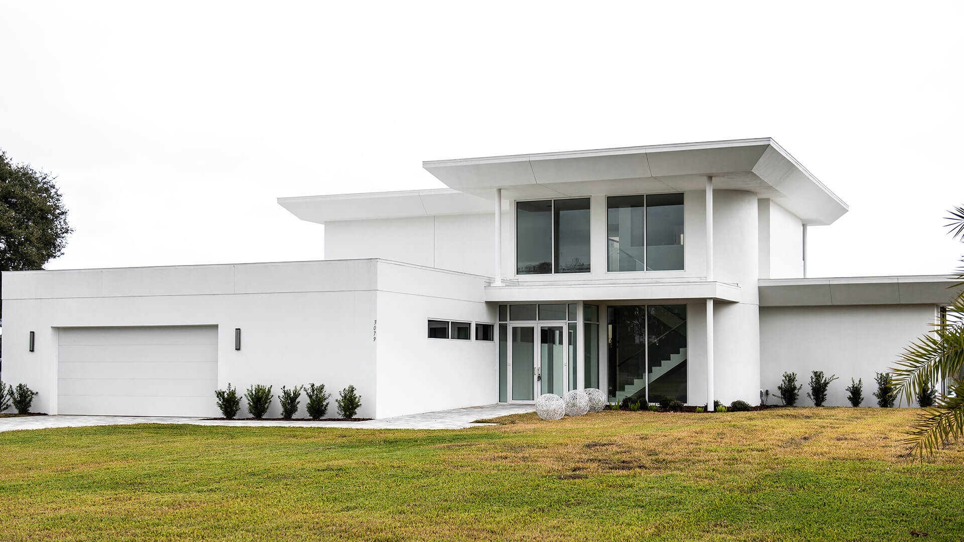 Front view of The Sunset custom home