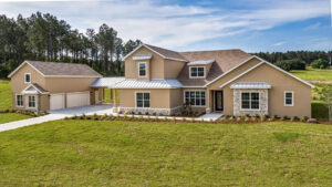 Front view of The Reserve custom home